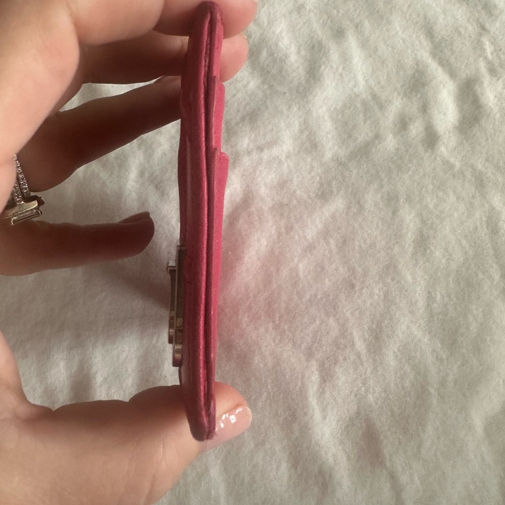 Christian Dior Fushia Pink Leather Card Case - Picture 8 of 11